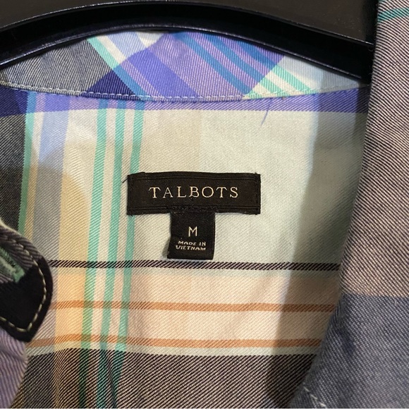 Talbots plaid women’s shirt SZ M, GUC 100% cotton,bust 21” flat, length 27” - Picture 9 of 9